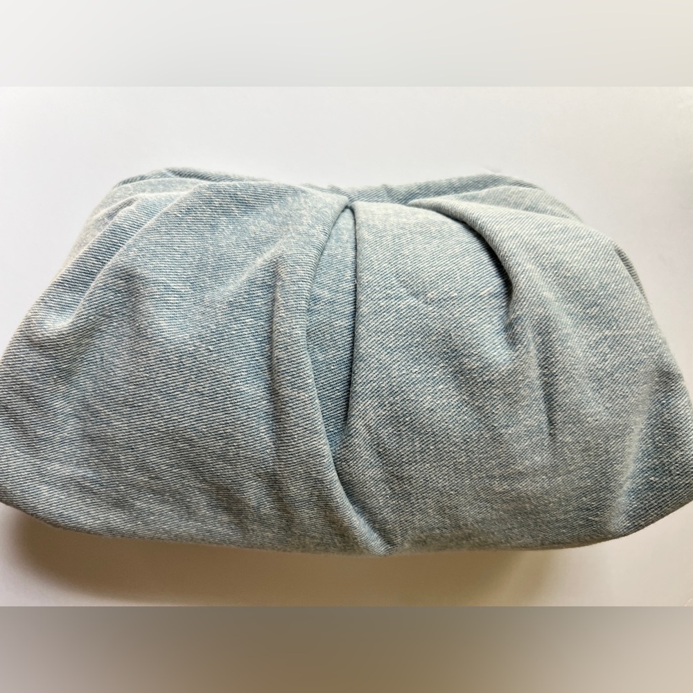 Soft Light Blue Denim Clutch